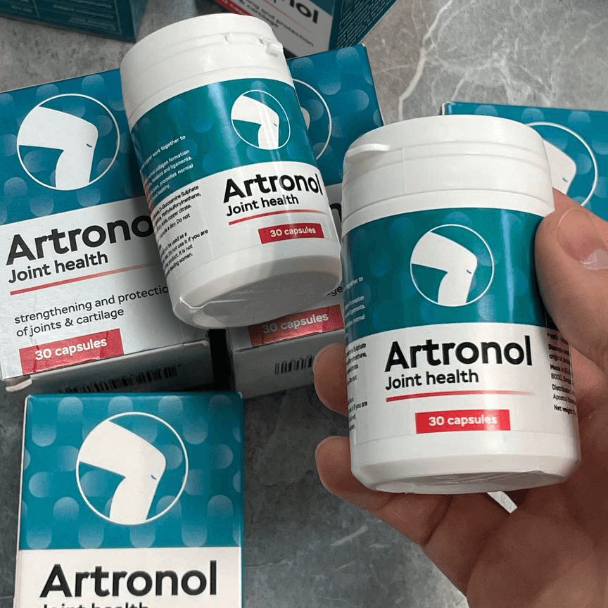 Artronol, frasco y caja de 30 cápsulas para las articulaciones